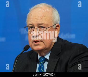 Washington, District of Columbia, USA. 13th Sep, 2022. The Honorable Kenneth W. Starr (a.k.a. KEN STARR), former Independent Counsel and U.S. Solicitor General, speaking at the Heritage Foundation. Credit: Michael Brochstein/ZUMA Wire/Alamy Live News Stock Photo