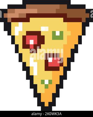 pizza pixel art Stock Vector