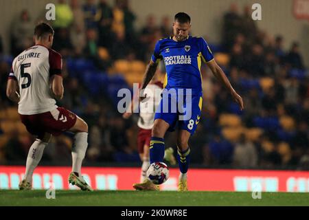 Merton, UK. 13th Sep, 2022. Harry Pell #8 of AFC Wimbledon in action during the Sky Bet League 2 match AFC Wimbledon vs Northampton Town at Cherry Red Records Stadium, Merton, United Kingdom, 13th September 2022 (Photo by Carlton Myrie/News Images) in Merton, United Kingdom on 9/13/2022. (Photo by Carlton Myrie/News Images/Sipa USA) Credit: Sipa USA/Alamy Live News Stock Photo