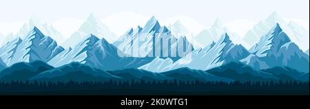 Seamless mountain pattern Stock Vector