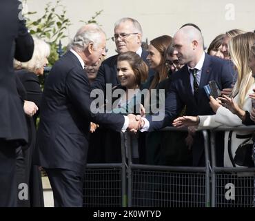 King Charles III and his private secretary Sir Clive Alderton arriving ...