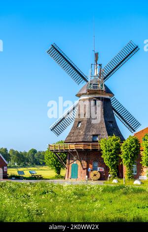 Mill in Grossefehn, Lower Saxony, Germany Stock Photo