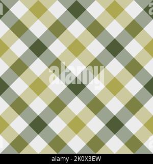 Seamless pattern. Classical cell diagonally. Contrasting yellow and green color on a gray background. Stock Photo