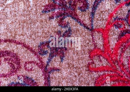 Brown color carpet texture background closeup view Stock Photo