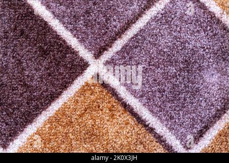 Geometric design carpet texture background closeup Stock Photo