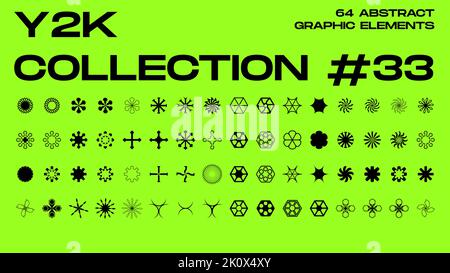 Bauhaus inspired graphic design collection with vector abstract elements, lines Stock Vector