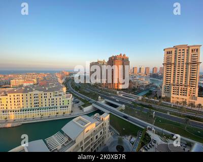 UDC tower pearl Qatar Stock Photo - Alamy