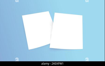 Blank Pages Corporate Branding Mockup Presentation Showcase Isolated Template Stock Vector