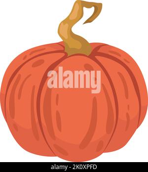 Cute hand drawn pumpkin icon Stock Vector