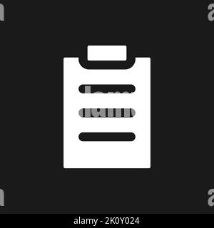 Filled tablet dark mode glyph ui icon Stock Vector
