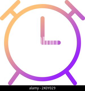 Alarm clock pixel perfect gradient linear ui icon Stock Vector