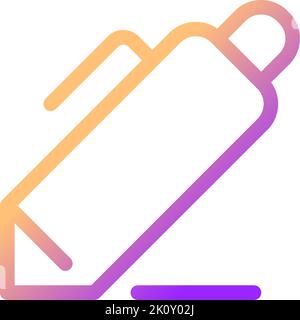 Note-taking pixel perfect gradient linear ui icon Stock Vector