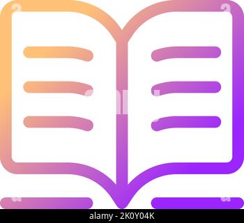 Public library pixel perfect gradient linear ui icon Stock Vector