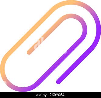 Paperclip pixel perfect gradient linear ui icon Stock Vector