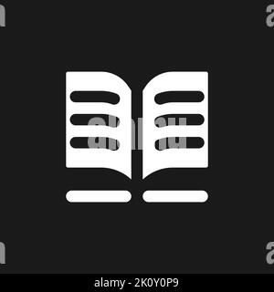 Public library dark mode glyph ui icon Stock Vector