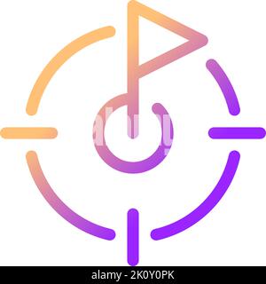 Goal setting pixel perfect gradient linear ui icon Stock Vector