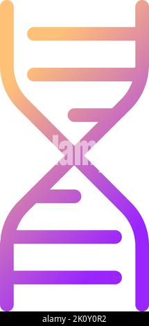 DNA structure pixel perfect gradient linear ui icon Stock Vector