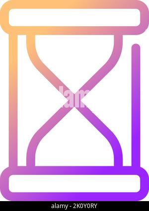 Hourglass pixel perfect gradient linear ui icon Stock Vector