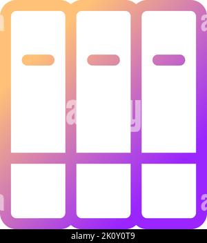Organize bookshelf pixel perfect gradient linear ui icon Stock Vector