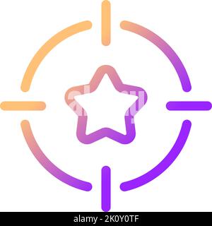 Dream chasing pixel perfect gradient linear ui icon Stock Vector