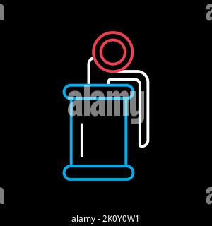 Hand flash grenade of special forces vector isolated on black background icon. Police explosive. Weapon sign. Graph symbol for your web site design, l Stock Vector