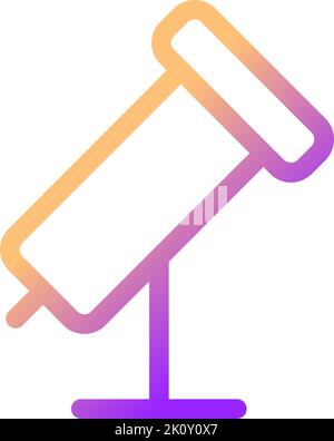 Telescope pixel perfect gradient linear ui icon Stock Vector