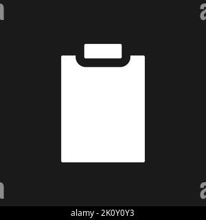 Blank tablet dark mode glyph ui icon Stock Vector