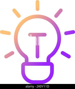 Brilliant idea pixel perfect gradient linear ui icon Stock Vector