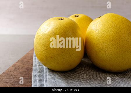 White grapefruit, a type of sweet and sour fruit grapefruit Stock Photo