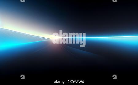 Abstract blue and white waves background. Subtle gradinets, flow liquid lines. Cinema 4d. Design element. Stock Photo