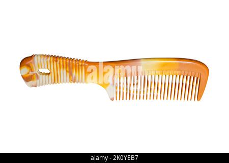 Brown comb isolated on white background included clipping path. Stock Photo