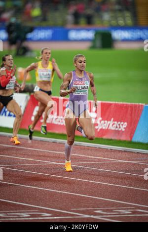 Jodie Alicia Williams participating in the 200 meters of the European