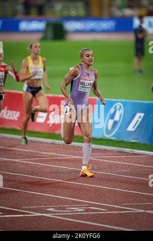 Jodie Alicia Williams participating in the 200 meters of the European