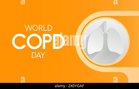 World COPD day (Chronic Obstructive Pulmonary Disease) is observed every year in November Stock Vector