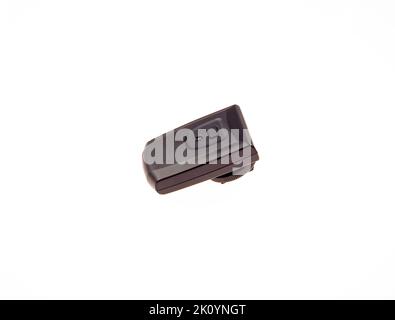 black camera flash trigger. Isolated on white background Stock Photo