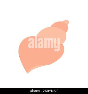 sea shell isolated on white background vector Stock Vector