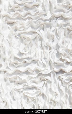 White ruffled fabric texture background Stock Photo - Alamy