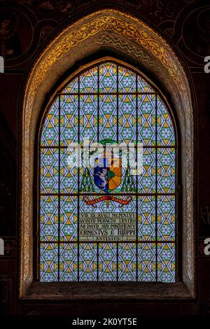 Monreale, Italy - July 8, 2020: Interior shot of the famous cathedral Santa Maria Nuova of Monreale near Palermo in Sicily, Italy Stock Photo