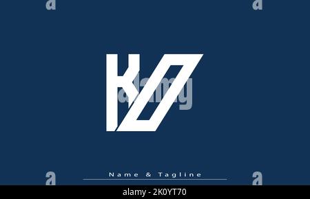 Alphabet letters Initials Monogram logo KO, OK Stock Vector