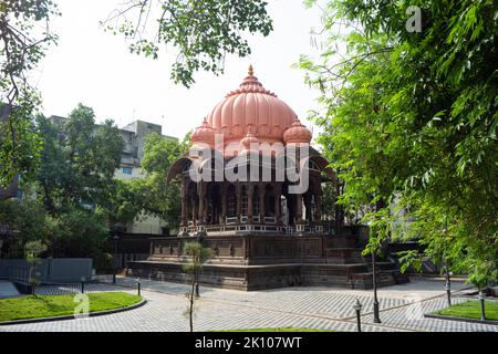 Boliya Sarkar ki Chhatri, Indore, Madhya Pradesh. Also Known as Malhar Rao Chhatri. Indian Architecture. Ancient architecture of Indian temple. Stock Photo