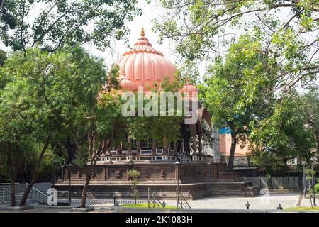 Boliya Sarkar ki Chhatri, Indore, Madhya Pradesh. Also Known as Malhar Rao Chhatri. Indian Architecture. Ancient architecture of Indian temple. Stock Photo