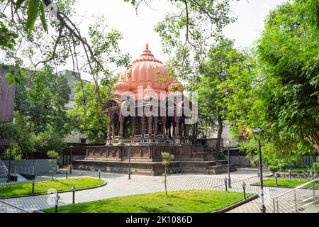 Boliya Sarkar ki Chhatri, Indore, Madhya Pradesh. Also Known as Malhar Rao Chhatri. Indian Architecture. Ancient architecture of Indian temple. Stock Photo