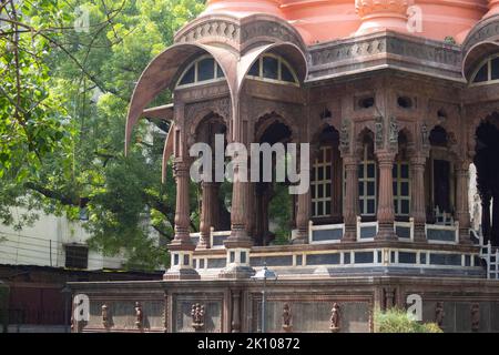 Arches and Pillars of Boliya Sarkar ki Chhatri, Indore, Madhya Pradesh. Also Known as Malhar Rao Chhatri. Indian Architecture. Ancient architecture of Stock Photo