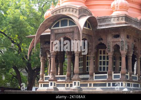 Arches and Pillars of Boliya Sarkar ki Chhatri, Indore, Madhya Pradesh. Also Known as Malhar Rao Chhatri. Indian Architecture. Ancient architecture of Stock Photo