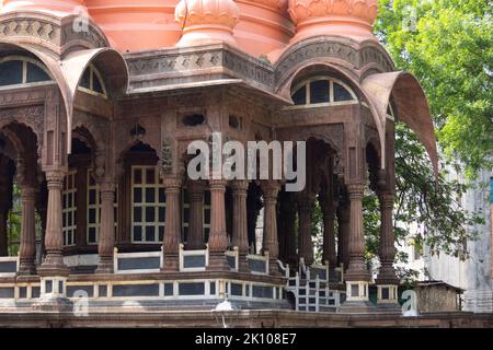 Arches and Pillars of Boliya Sarkar ki Chhatri, Indore, Madhya Pradesh. Also Known as Malhar Rao Chhatri. Indian Architecture. Ancient architecture of Stock Photo