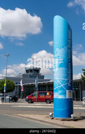 Paderborn-Lippstadt Airport, regional airport, terminal building NRW, Germany, Stock Photo