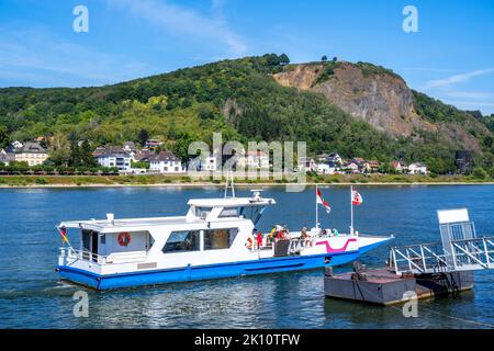 View to Erpel from Remagen, Rhine Valley, Germany Stock Photo