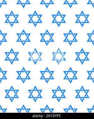 Seamless pattern of an abstract Star of David symbols Stock Vector