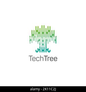 Creative tree logo design. Abstract tree icon vector template Stock Vector