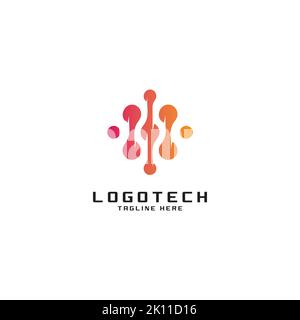 Best technology logo design template. Creative abstract symbol tech ...